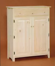 NEW AMISH Unfinished Solid Pine | Primitive Jelly Cabinet | Rustic Handmade!