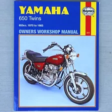 1970-1983 Yamaha XS TX 650 TX650 XS650 Twin HAYNES REPAIR MANUAL 341 (For: More than one vehicle)