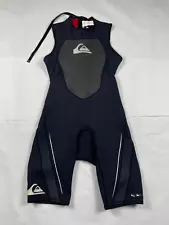 Men's Quiksilver Syncro 2/1mm Wetsuit Size L Large (52) Black Sleeveless #647