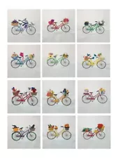 Embroidered Quilt Blocks – Set of 12 Pedals on Parade, 10-inch Blocks