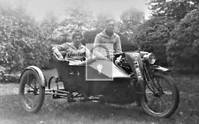 Indian Motorcycle With Sidecar Fort Wayne Indiana IN Reprint Postcard