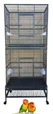 76" X-LARGE Double-Stack Cockatiel Aviary Canary Budgie Sugar Glider Bird Cage