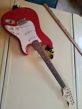 Squier Fender Bullet Strat Electric Guitar Fiesta Red