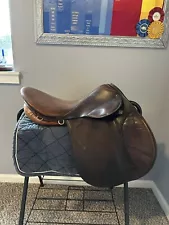 RARE STUBBEN English AP Jump Saddle Rare Model ROXANE M Tree 18.5” Seat