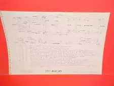 1957 MERCURY MONTCLAIR MONTEREY CONVERTIBLE SEDAN WAGON FRAME DIMENSION CHART 57