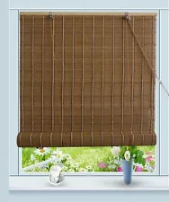 Bamboo Roll Up Window Blind Sun Shade W32" x H72"