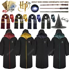 Harry Potter Gryffindor Slytherin Ravenclaw Hufflepuff Costume Robe Cloak Scarf