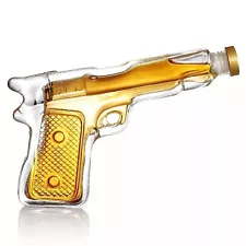 Whiskey Decanter Creative Gun Pistol Shaped Crystal Glass Wine Dispenser 150 ml