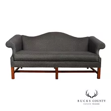 Chippendale Style Mahogany Camelback Sofa