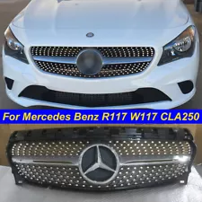 Grille For 2014 2015 16 Mercedes Benz R117 W117 CLA250 Diamond Style Chrome ABS