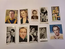 10 ASSORTED TOBACCO CARDS 1930s EXCELLENT CONDITION