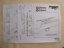 Crosman 1400 / 140 Two O-Ring Seal Kits + Exploded View, Parts List & Seal Guide