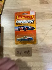 1985 MATCHBOX SUPERFAST SF4 WHITE & BLUE DODGE DAYTONA TURBO Z NEW ON CARD