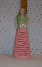 Teachers are Angels Without Wings Pink 6" Resin Tabletop Angel Figurine For Sale