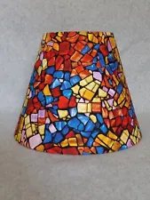 Fabric. Stained Glass Lamp Shade. Realistic