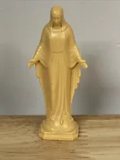 Vintage Our Lady of Grace Mini Resin Plastic Statue Figurine 2.75”