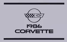 1986 Chevrolet Corvette Owners Manual User Guide (For: 1986 Chevrolet Corvette)