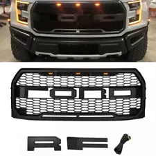 Raptor Style Front Bumper Grille For Ford F150 F-150 2015 2016 2017 Matte Black