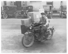 1924 Indian Scout Motorcycle with Sidecar Press Photo 0001