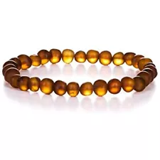 AMBERAGE Natural Baltic Amber Bracelet For Adults (Women/Men) - Hand Made From