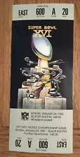 NFL SUPER BOWL XVI REPLICA TICKET STUB SAN FRANCISCO 49ERS 1982 MONTANA BENGALS