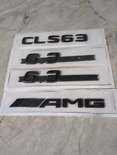 Matte black CLS63 AMG 6.3 AMG Letters Trunk Emblem Badge Sticker Mercedes Benz