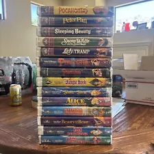 14 Disney VHS. Black Diamond Series. Buena Vista Original Wrapping