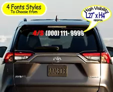 Car For Sale Decal Vinyl Advertisement w/ Phone Number PH Big Sign Waterproof UV