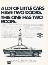 1972 Chevrolet Vega 2-door Original Advertisement Print Art Car Ad H80