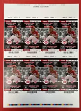 Cincinnati Reds May 22, 2009 Ohio Cup Bronson Arroyo Diamond Ticket Sheet