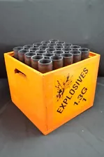 25 Shot Vertical Crate Rack + 25 HDPE DR11 (12") Mortar Tubes 1.3 Fireworks Logo