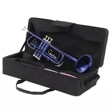 Brand New Brass Bb Trumpet + Case Student School Band Blue