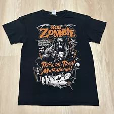 Vintage Rob Zombie Heavy Metal Concert Band Tee Black T Shirt Size Medium Rare