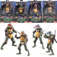 7" NECA Ninja Turtles 1990 Movie TMNT Teenage Movable Toys Mutant Action Figures