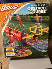 Banzai Aqua Blast Obstacle Course New In Package Splash and Sprinkle Water Fun!!