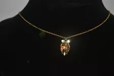 Ammolite Pendant Necklace Chain Included