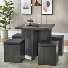 Mainstays 5-Piece Dexter Dining Room/Kitchen Set with Storage Ottoman