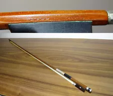 OLD LABELLED VIOLIN BOW FOR RENOVATION (S032)