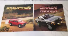 Original 1986 Nissan Pathfinder & Truck Line Sales Dealer Brochure King Cab SE