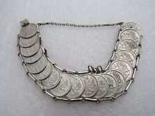 Imperial Russian Silver Coins Bracelet. Weight 41,6 gr.