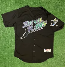 Vintage Majestic 90s MLB Tampa Bay Devil Rays BJ Upton Jersey - L (48)