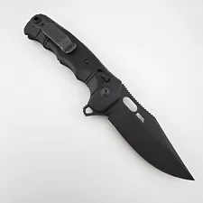 SOG SEAL XR Blackout Folder Blade GRN Handles S35VN Blade XR Lock 12-21-02-57