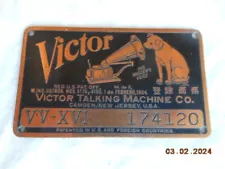 Victrola Victor Talking Machine Copper Emblem