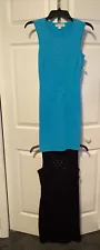 2 Nicki Minaj Dress Medium Blue/Teal, Large Black Stretch Curve Accentuating