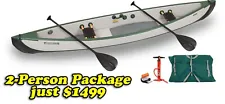 Sea Eagle Inflatable Travel Canoe 16ft 2-Person Package - FREE S&H, 3 Yr Warrant