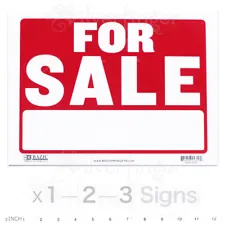 FOR SALE Sign — 9x12" inch Weatherproof Plastic : Sell Cars, Property x 1—2—3