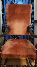 Red Velvet Throne Chair