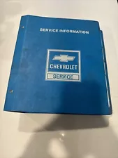 1984 Chevrolet Caprice Monte Carlo Impala El Camino Factory Service Manual