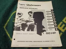 1971 Johnson 50 hp 50es71 50esl71 Outboard Motor Service Manual