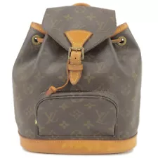 Auth Louis Vuitton Monogram Mini Montsouris Back Pack Bag M51137 Used